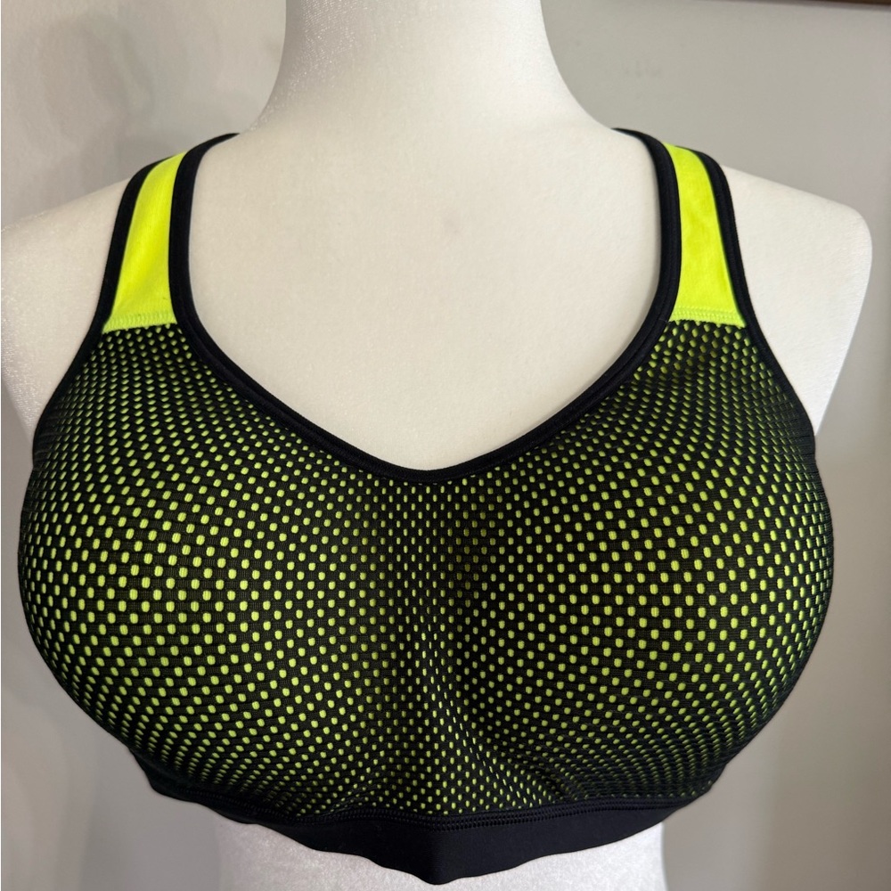 C9 Racerback Black and Yellow Sports Bra - Size XL